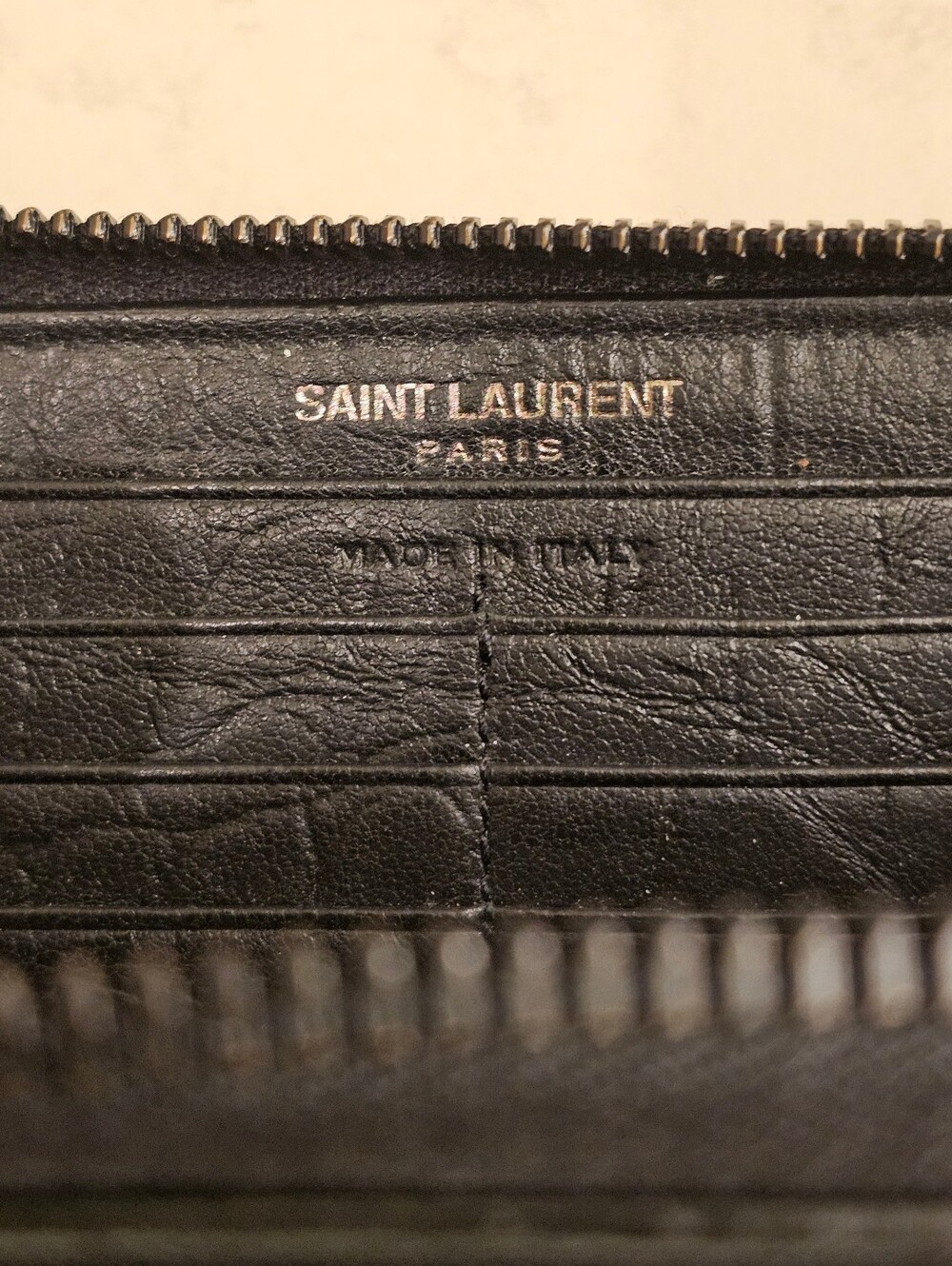 YSL Croc Embossed Zip Wallet - Picture 12 of 13